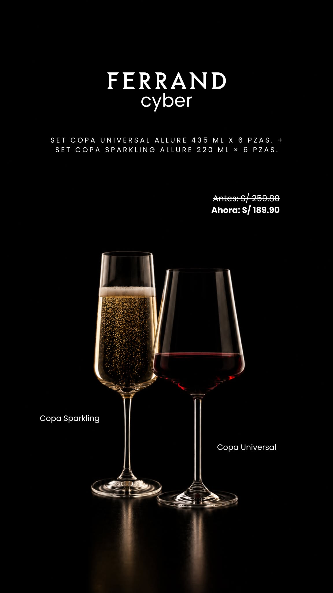 Arte Cyber Ferrand: Pack Copas Allure, versión vertical para tráfico